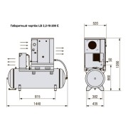 Винтовой компрессор COMARO LB 5,5 / 200 E - 13 бар с осушителем