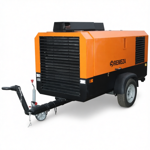 Дизельный компрессор Remeza ДК-3/7ДВ (на шасси с регулируемым дышлом)