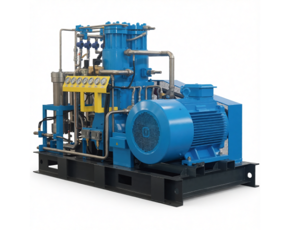 Кислородный дожимной компрессор KraftMachine КМ18.5-БДК-4/150 водяное