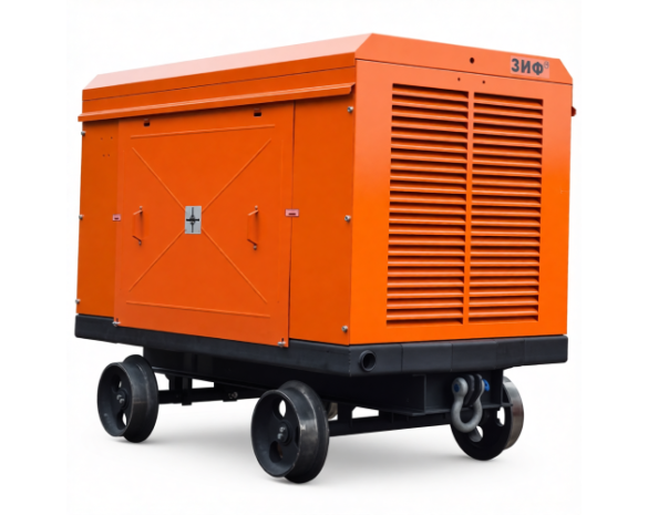 Винтовой компрессор ЗИФ ШВ 6/0,7 Т (на скатах)